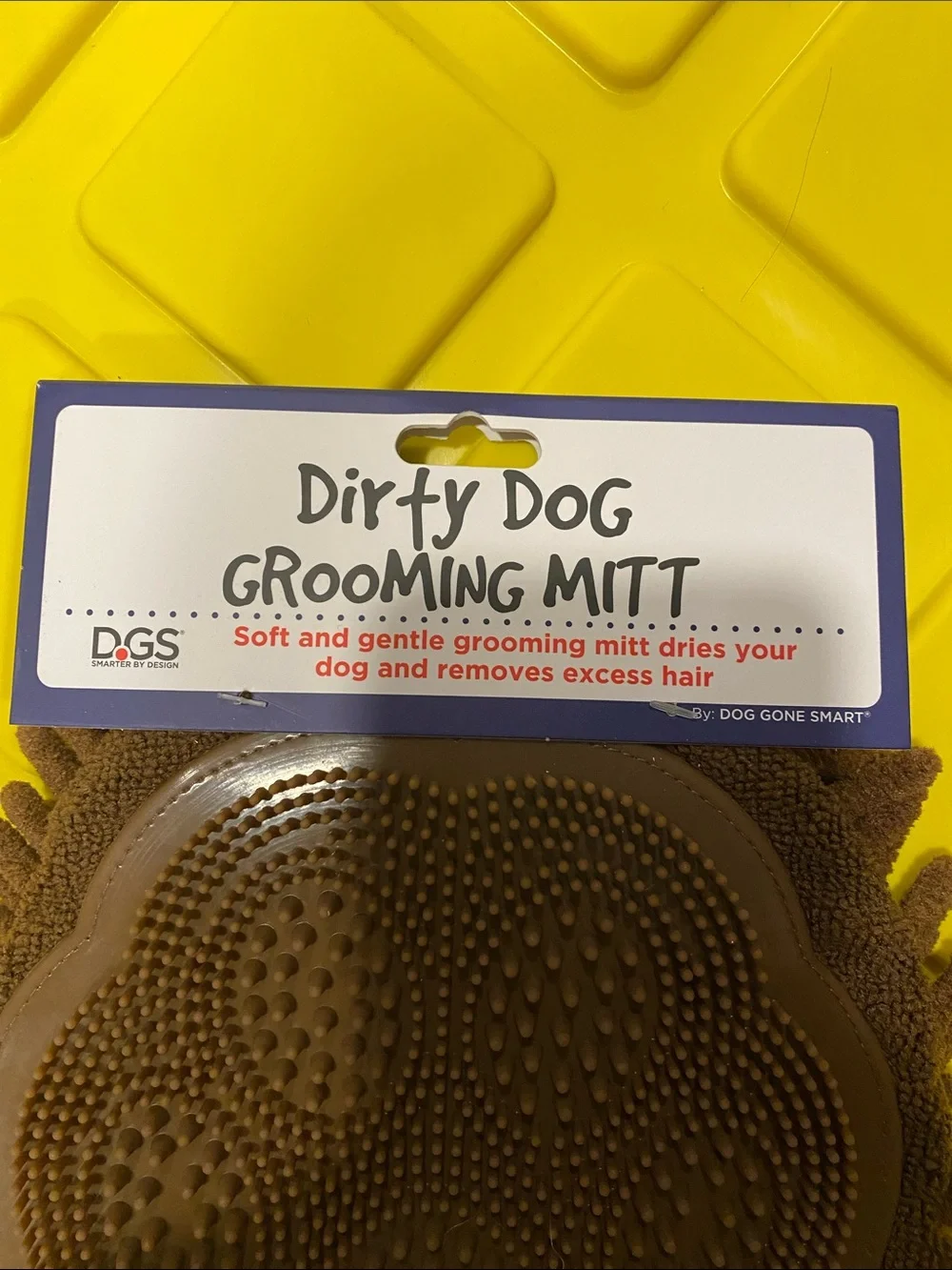 Brown Grooming Mitt for Dogs